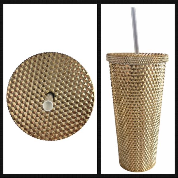 Tilly’s Cowgirl Bottle Charm Straw Topper + Gold Studded Tumbler Reusable Straw - Picture 3 of 9